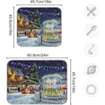 thumbnail image 3 of SKYSONIC Christmas Dish Drying Mat for Kitchen Counter,Snowflake Santa Xmas Tree Ultra Absorbent Reversible Microfiber Dishes Drying Rack Pad Heat-resistant Mats 16x18in, 3 of 7