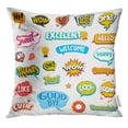 thumbnail image 1 of EREHome Flat Social Network Stickers for Online Communication Networking Media Mobile Message Chat Marketing Pillow Case 16x16 Inches Pillowcase, 1 of 1