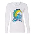 thumbnail image 2 of Mahi-Mahi Fish Catching Small Fish Animal Lover Womens Graphic Long Sleeve T-Shirt, White, 2XL, 2 of 3