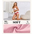 thumbnail image 6 of CF Womens Modal Underwear No Show Hipster Panties for Women Pack Full Coverage Workout Briefs Comfy Soft Smooth Ladies Gym Sports Undies(5C,L), 6 of 7