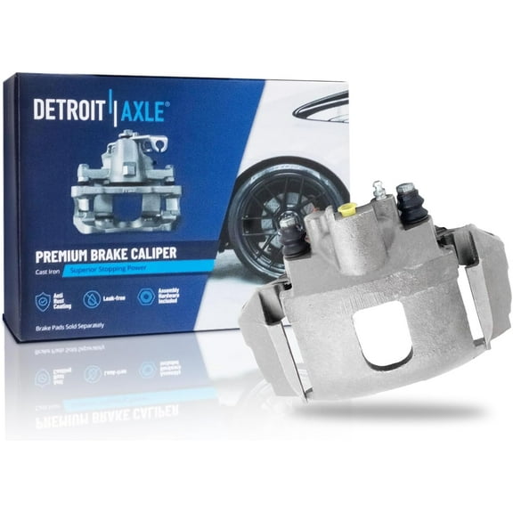 Detroit Axle - Front Left Brake Caliper for Chrysler Lebaron Dodge Daytona Shadow Plymouth Acclaim Sundance, Driver Side Disc Brake Caliper with Bracket Replacement