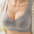 thumbnail image 2 of Gtoiithly Women's Pregnancy & Postpartum Front Zip Nursing Bra, Wireless Adjustable Maternity Bralette for Support Grey XXXXL, 2 of 7