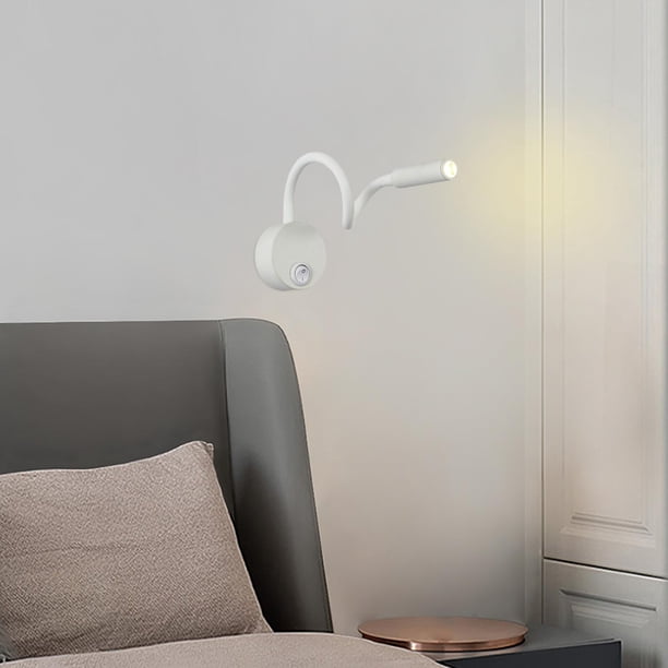 Lámpara de pared LED perfecl Apliques Lectura de cabecera Base blanca