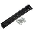 thumbnail image 1 of Unique Bargains 40 radios 14G J Bend 228 mm x 2 mm con cabecillas para bicicleta acero negro, 1 of 1