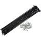 thumbnail image 1 of Unique Bargains 40 radios 14G J Bend 228 mm x 2 mm con cabecillas para bicicleta acero negro, 1 of 1