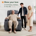 thumbnail image 6 of Electric Power Lift Recliner Chair for Elderly, PU Leather with Heat & Massage,160° Adjustable, Stand Assist, Remote Control, Cup Holders & Side Pockets for Living Room Bedroom, 6 of 10