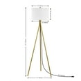 thumbnail image 3 of SAFAVIEH Galilea 61 in. Glam Gold Painting Metal Floor Lamp with 100% White Cotton Shade, 3 of 6