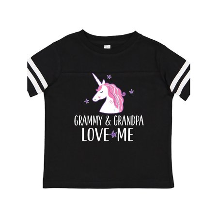 

Inktastic Grammy and Grandpa Love Me Girl Unicorn Outfit Gift Toddler Toddler Girl T-Shirt