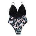 thumbnail image 4 of Traje de baño de una pieza HUOGUO, sexy, con estampado de flores, monokini para mujer, 4 of 4