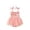 A83 Pink, variant on Infant Baby Girls Romper With Mesh Sleeveless Letter Embroidered Square Neck Summer Fashion Casual Bodysuits White Size 6-9 Months
