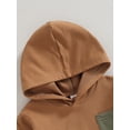 thumbnail image 5 of Liacowi Baby Boys Fall Outfits Long Sleeve Contrast Color Hoodie Pullvoer Top Elastic Waist Sweatpants 6M 12M 18M 2T 3T Infant Clothes 0-3T, 5 of 8