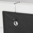 thumbnail image 3 of mDesign Fabric Closet Hanging Organizers with 3 Pockets + Hooks, Dark Gray/Black, 3 of 8