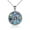 Round, variant on HOOUN 925 Silver Pated Jewellery Bridal Heart Turtle Shinny Necklace Pendants Gift-Heart