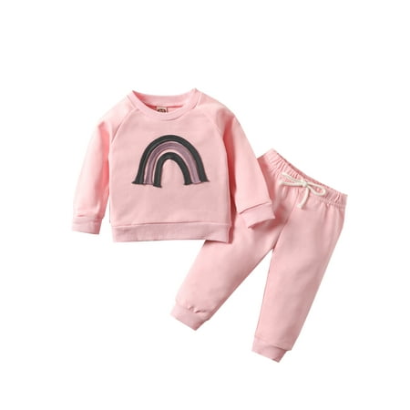 

Binpure Children Clothes Set Round Collar Pullover and Elastic Waist Trousers