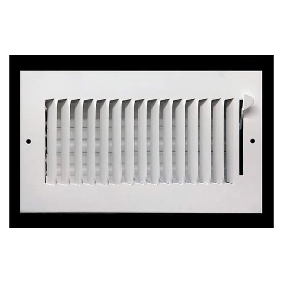 16" X 6" 1-Way AIR Supply Grille - Vent Cover & Diffuser - Flat Stamped Face - White [Outer Dimensions: 17.75"w X 7.75"h]