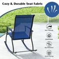 thumbnail image 6 of Costway 4 PCS Outdoor Rocking Chairs with Breathable Backrest Smooth Safe Rocking Design Navy, 6 of 8