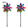thumbnail image 3 of Advancent Molinetes de viento coloridos para niños, 2 piezas, añade diversión al juego al aire libre, decoración de jardín Jardín y Patio Degradado de color, 3 of 6