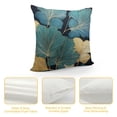 thumbnail image 4 of Nawypu Throw Pillow Cover Green Plant Leaves - Teal Gold Pillow Cushion Covers - Square Turquoise Cushion Case, Great for Sofa, Bedroom, Chair, Yard, Living Room Decor, 4 of 5