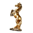 thumbnail image 2 of TISHITA Horse Statue Horse Sculpture Tabletop Ornament, Furnishing Animal Collectible Statue Horse Figurine for Bookshelf Living Room Gold, 2 of 8