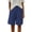 *Blue, variant on VBVC Women's Cotton-Linen Button Front Bermuda Shorts , Summer Casual Textured Shorts For Women,Ladies' Loungewear Shorts with Pockets,Beige,S-2XL
