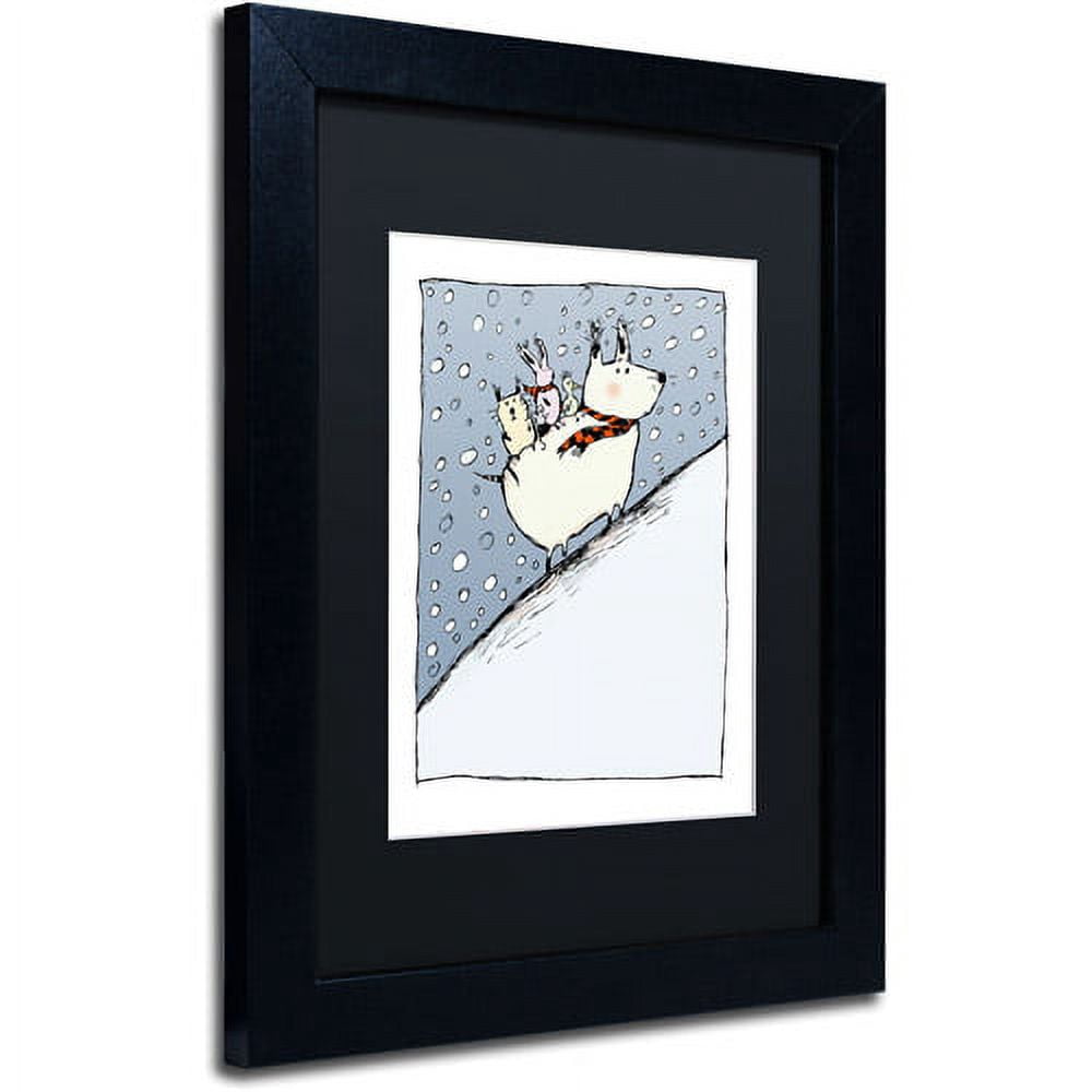 Trademark Fine Art "Kind Dog" Canvas Art by Carla Martell, Black Matte, Black Frame