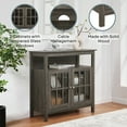thumbnail image 3 of Convenience Concepts Big Sur Highboy TV Stand with Storage Cabinets for TVs up to 40 Inches, Weathered Gray, 3 of 6