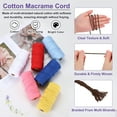 thumbnail image 3 of Braided Macrame Cord, 3mm x 109 Yards Natural Cotton Rope Macrame Yarn Bohemia Craft String with Scissors(Brown), 3 of 7