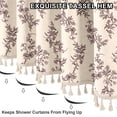 thumbnail image 6 of Sanmadrola Shower Curtain Floral Plant Shower Curtain Set with Tassels, Heavy Duty Faux Cotton Linen Cottagecore Boho Vintage Rustic Shower Curtains with Hooks for Bathroom Decor, 72x72 in, 6 of 8