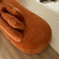 thumbnail image 4 of Kevinplus 134.6" Modern Couch Oversized L-Shaped Sectional Sofa with Ottoman, Orange, 4 of 15