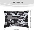 thumbnail image 2 of Queen Size Pillows Cases Standard Size 20x26 In - Black Grey White Camouflage Soft Comfort Envelope Closure Pillowcases Standard, 2 of 5