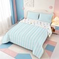 thumbnail image 2 of Erosebridal Line Art Full Size Comforter Sets,Modern Stripes Bedding Comforter Set,Polkadot Reversible,3-Piece,1 Comforter and 2 Pillowcases, 2 of 7