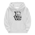 thumbnail image 2 of QITESHIPIN Unisex Kids Football Letter Print Pullover Hoodie Super Bowl Graphic Pocket Casual Sweatshirt White,13-14 Years, 2 of 3
