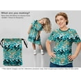 thumbnail image 6 of oneOone Cotton Flex Teal Green Fabric Geometric Craft Projects Decor Fabric Printed By The Yard 40 Inch Wide-3N, 6 of 6
