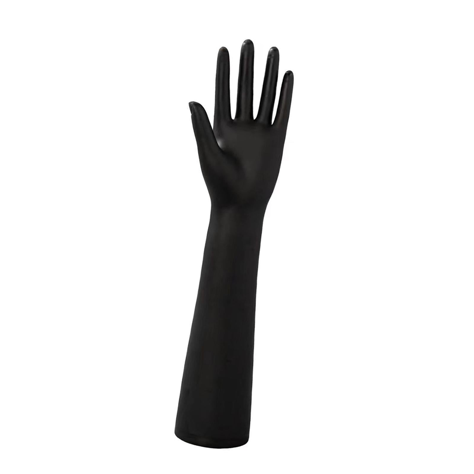 Milageto Black Female Mannequin Hand Commercial Use DIY Projects Gloves Display Stand Left Hand