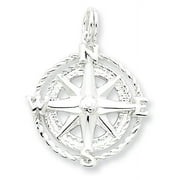 KEVIN JEWELERS Sterling Silver Compass Charm