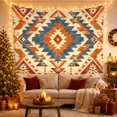 thumbnail image 3 of Geometric Diamond Against Textured Cream Background, Majestic Boho for Decor Enthusiasts, Southwestern Tribal Art, Housewarming Gift, Tapestry Wall Hanging for Living Room and Bedroom, 3 of 7