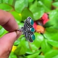 thumbnail image 2 of Natural Green Onyx Gemstone Handmade 925 Sterling Silver Ring Size 8, 2 of 3