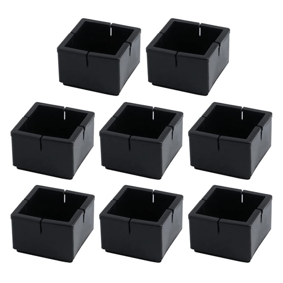 Silicon Furniture Chair Leg Feet Tips Covers,Sofa Non-Slip Table Leg Felt Pads,Wood Floor Protectors,Fit Suitable for chair legs with a square side length of 31-36mm Square Chair Legs, 8-Pack,Black