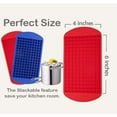 thumbnail image 4 of Tiny Cavity Silicone Ice Cube Tray (2 pack) - Small Mold for Freezer, Cocktails - Stackable, BPA & Odor Free (Red, 4 of 4