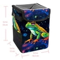 thumbnail image 5 of Starry Sky Frog Foldable Car Trash Can with Lid, Leak-Proof, and Hanging Storage Bag - Trash Can for Car and Car Trash Bin, 5 of 6