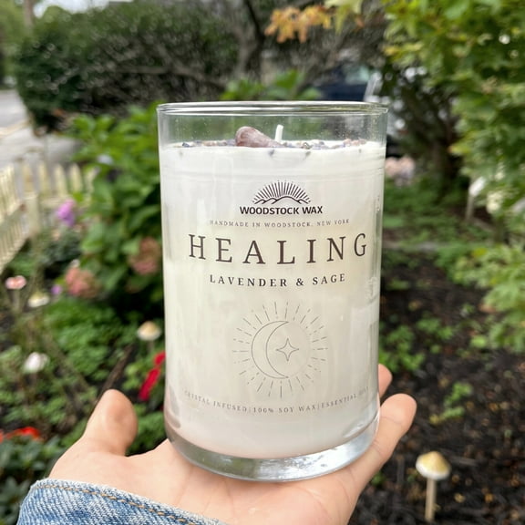 Healing Scented Jar Candle - Lavender and Sage
