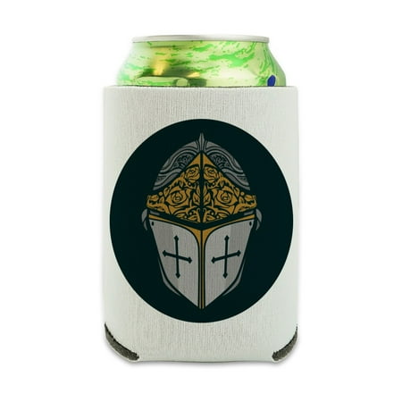 

Knight Warrior Helmet Medieval Roses Templar Can Cooler - Drink Sleeve Hugger Collapsible Insulator - Beverage Insulated Holder