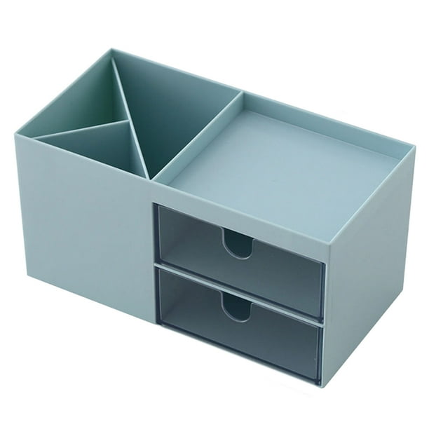 Organizador de escritorio elegante con cajones transparentes, almacenamiento de escritorio multiusos para uso en la oficina y el hogar, con material ABS de alta calidad, tamaño perfecto para