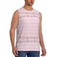 thumbnail image 2 of Kdxio Pink Flower Board for Men's Muscle T-shirt,Sleeveless for Workout Running Athletic Gym Lounge Casual, 2 of 7