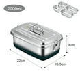 thumbnail image 6 of TuJiang Stainless Steel Lunch Box I 2LI with free sealing I Bento Box 3 Compartments, Leak-Proof Food Containers, Metal Lunchbox for Travel & Work, Eco-Friendly Meal Storage Solution, 6 of 9