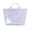 Blue Pink, variant on PacificPlex Large Striped Vinyl Tote Beach Pool Bag Waterproof Lightweight (Fuchsia Orange)