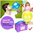 thumbnail image 2 of AGPtEK Lightweight Portable Electric Balloon Pump, 600W, Purple, 2 of 8
