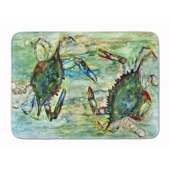 Blue Crab Standoff Machine Washable Memory Foam Mat