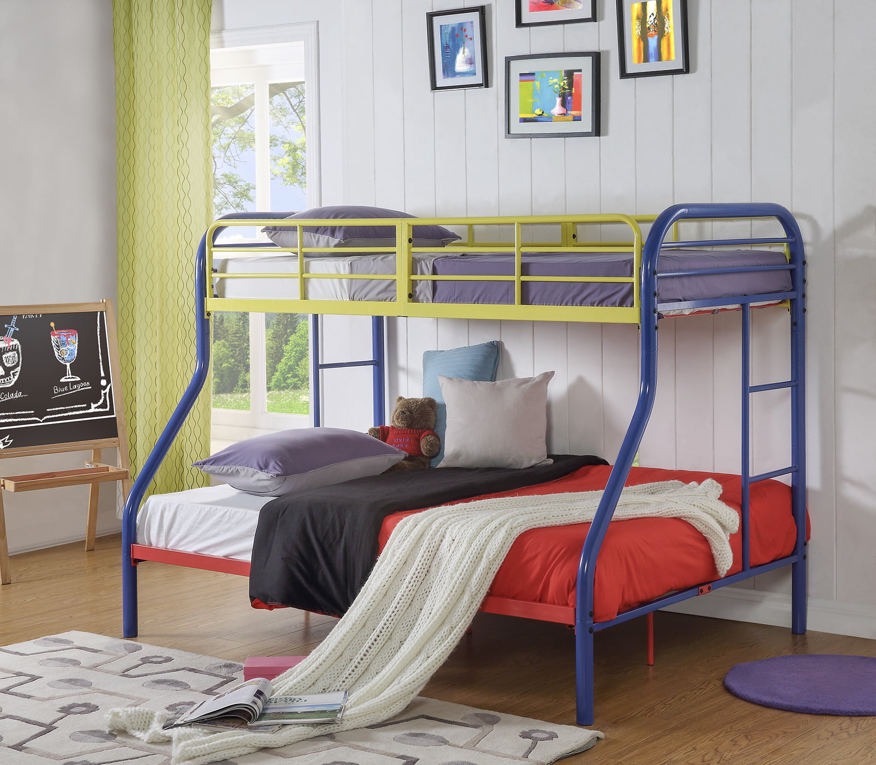 ACME Eclipse Twin/Full Bunk Bed, Rainbow