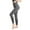 Gray, variant on WIZUTIZ Yoga Pants Women Oversized Trendy Slim Yoga Leggings Elastic Spandex High Rise 7/8 Length Pants Solid Leggings for Teen Girls Fitness Shopping Black